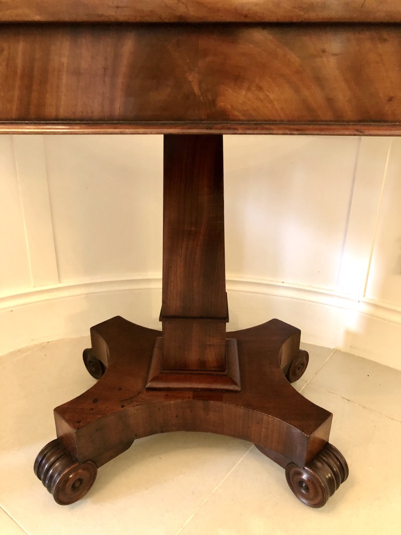 Quality Antique William IV Mahogany Tea Table - Image 5